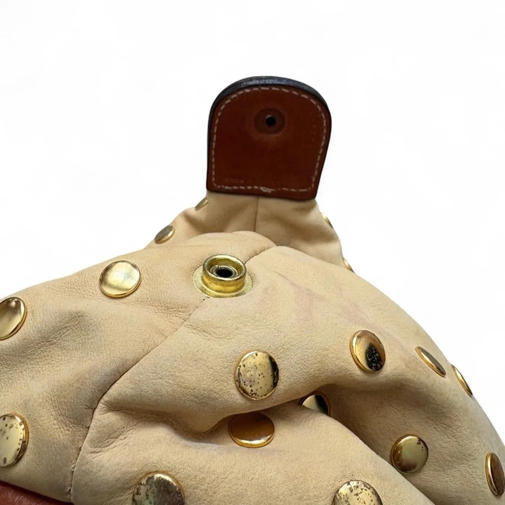 Y2K Be & D Garbo Leather Studded Satchel Duffle Bag TLC PROJECT